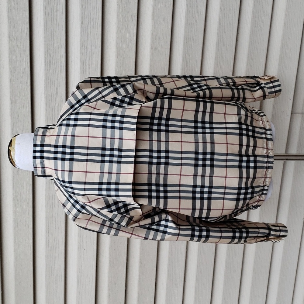 AUTHENTICATED BURBERRY CHECK PLAID LIGHTWEIGHT JACKET WINDBREAKER - Picture 3 of 13